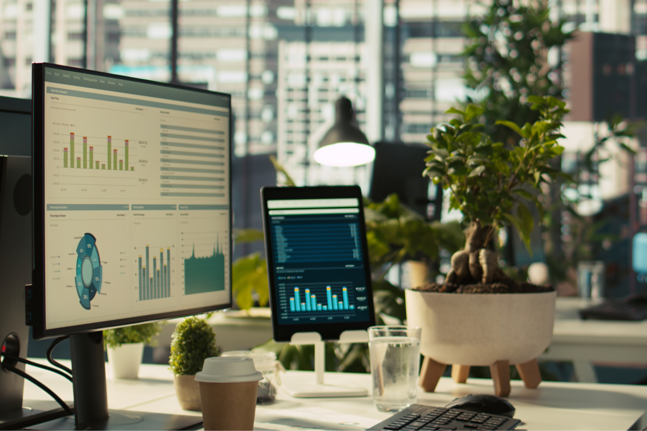Gestor de oficina mecânica analisando indicadores financeiros e estratégias para aumentar faturamento
